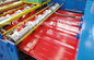 Plat Baja Warna Atap Ganda Lapisan Panel Roll Membentuk Mesin 1200 / 1250mm Lebar