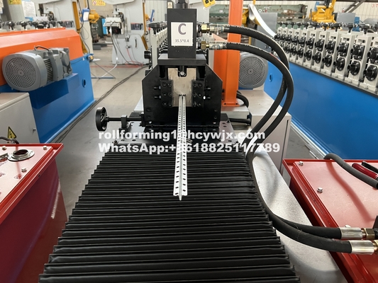 380v 50hz 3 Phase Stud And Track Roll Forming Machine Untuk Koil Baja