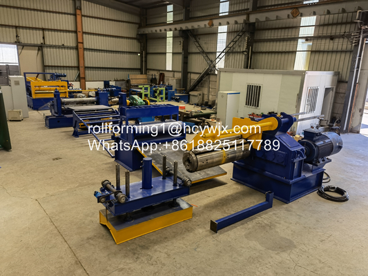 GI / PPGI Slitting Line dengan Recoiler 0.12-5m/min Ketebalan material