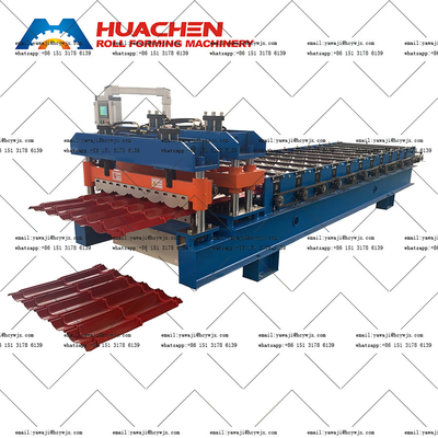 PPGI/GI Kaca Tile Roll Forming Mesin Untuk 0,3-0,6mm
