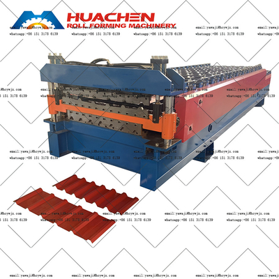 Panel dinding atap 12Stations Double Layer Roll Forming Machine Kebisingan rendah