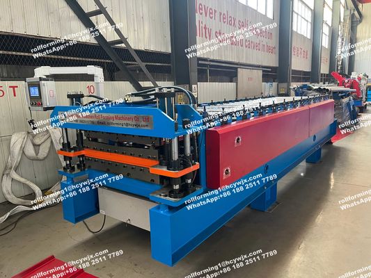Mesin Pembentuk Gulungan Panel Atap Logam 20M/Min Lapisan Ganda Tipe Otomatis