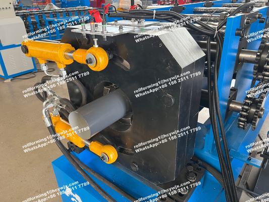 Air Hujan Baja Down Pipe Roll Forming Mesin 333