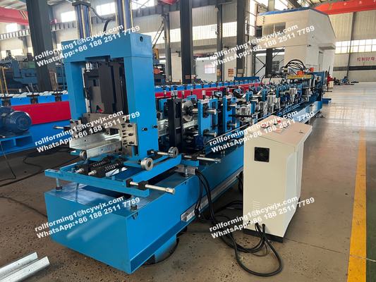 CZ Purlin Steel Sheet Roll Forming Machine Untuk Gudang