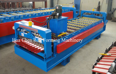 Hidrolik Pra Cutting Panel Dinding Metal Roll Forming Equipment Dengan 10 Row