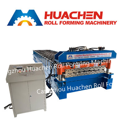 Struktur profil pelat baja mesin rolling floor forming, panel atap, panel dinding, atap
