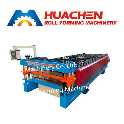 Pembuatan Lembaran Atap Bergelombang Logam Putai Mesin Roll Forming Genteng Baja Seng PPGI /PPGL /Gi/Gl