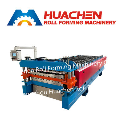 Kualitas tinggi dan frekuensi otomatis Atap Warna Steel Sheet Metal Roll Forming Machine