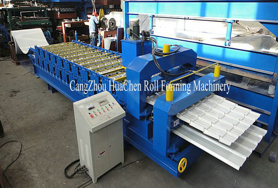 70mm Diameter poros Double Layer Roll Forming Machine Dengan 11 Row Roller dan PLC Control