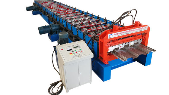 Kualitas  Long Life Precise Steel Floor Deck Roll Forming Machine with CE pabrik