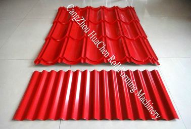 MetalSheet Roll Forming Machine 0.3 - 0.8mm Otomatis Pemotongan Hidraulik