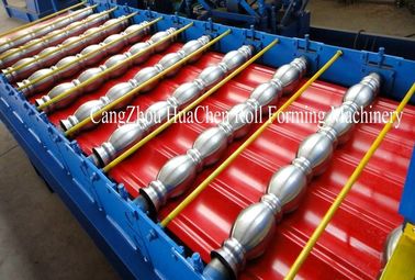 MetalSheet Roll Forming Machine 0.3 - 0.8mm Otomatis Pemotongan Hidraulik