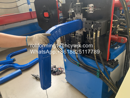 76.2x101.6mm persegi panjang Downspout Roll Forming Machine Untuk Downpipe Air Hujan