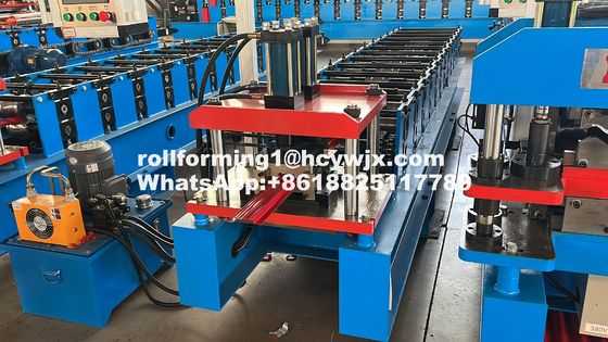 Fence Pickets Roll Forming Machine dengan Hydraulic Cutting PLC Control dan Ketebalan Material 0,3-0,6mm