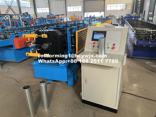 Profesional Downpipe Roll Forming Machine dengan 11,8mx0,78mx1,2m Mesin Dimensi