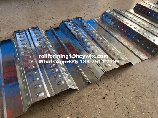 PLC dikendalikan lantai dek roll Forming Machine 400mm H Balok baja Frame 1220mm lebar