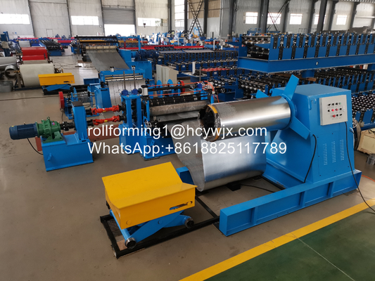 GI / PPGI Bahan baku Steel Coil Slitting Line Dengan Pemotongan