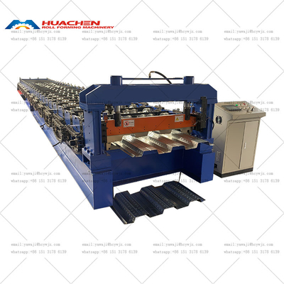 Mesin Pembentuk Roll Deck Floor Ribbed Deck yang Dikendalikan PLC