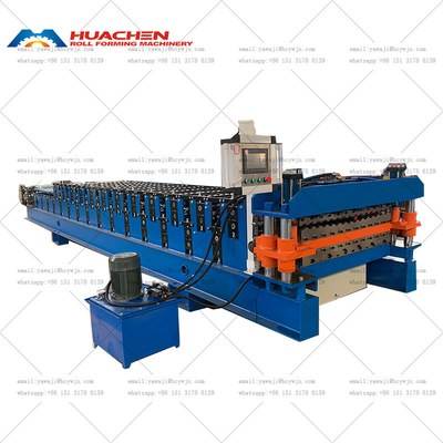 Otomatis Metal Layer Double Roofing Sheet Roll Membentuk Mesin serbaguna