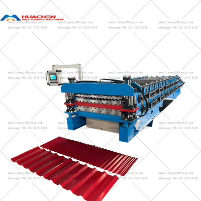 Otomatis Double Layer Roll Forming Machine Pembuatan Lembar Atap Baja