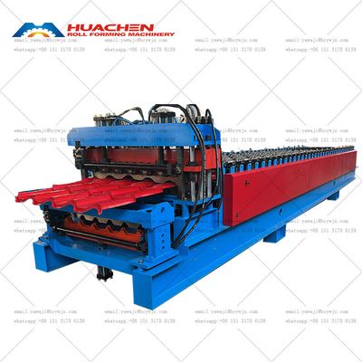 Mesin Rollformer Papan Trapezoidal Kaca Membuat atap
