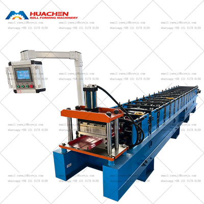 Satu Lapisan Trapezoidal Roof Panel Mesin Efisien Membuat Dengan Chain Drive