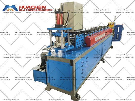 Chain Drive Full Automatic Shutter Door Frame Rolling Machine untuk 380V 50Hz 3Phases Steel Frame Purlin