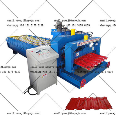 Mesin Membentuk Roll Tile Steel Kaca Hidrolik Dengan Bahan Pemotong CR12 Dan Ketebalan Bahan 0,3-0,6mm