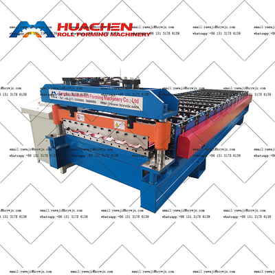 15m/menit Kecepatan Besar Roof Roll Forming Machine Untuk 1200mm Material Lebar