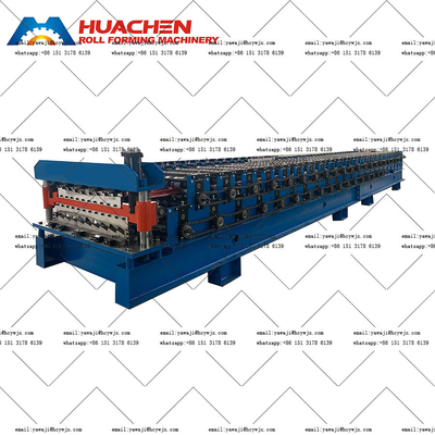 1250mm Material Width Double Deck Roll Forming Machine dengan 380v 50Hz 3 fase Sistem Listrik