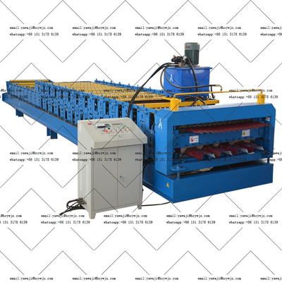 Chain Drive Double Deck Roll Forming Machine Untuk 1250mm Material Lebar Dalam Waktu Pengiriman Singkat