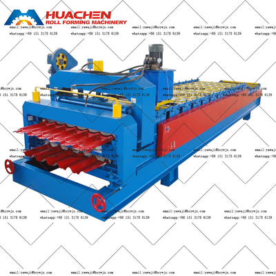PPGI / GI Bahan Profesional Double Deck Roll Forming Mesin Produsen
