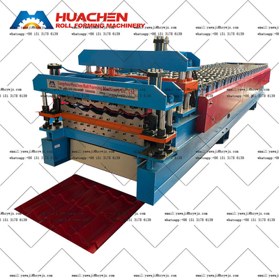 Mesin Membentuk Roll Double Deck yang Efisien dengan 16 Stasiun dan Chain Drive
