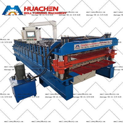 45 Steel quenching dan plating rollers shafts double layer forming machine Kecepatan 15m/min