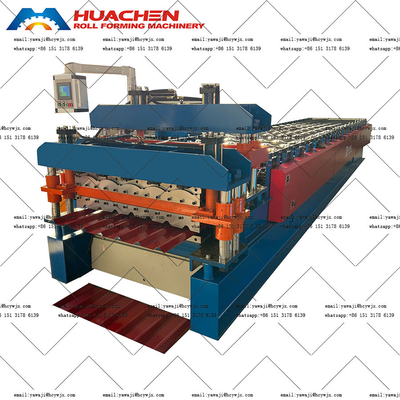 Mesin Forming Roll Double Deck yang dapat disesuaikan untuk baja