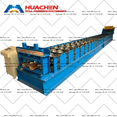 Chain Drive Panel Roll Forming Machine Untuk PPGI / GI Material Type Floor Deck Rolling Forming