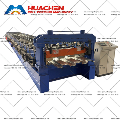 Mesin Forming Rol Deck Metal Full Automatic dengan tegangan 380v 50Hz 3 fase