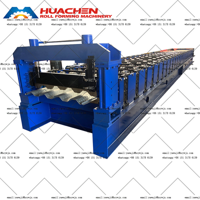 Efisien Roof Panel Roll Forming Machine Roofing Sheet Making Machine Dengan Kecepatan 15m/min