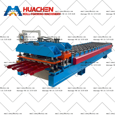 1200mm Kaca Roof Tile Roll Forming Machine Dengan 14 Stasiun
