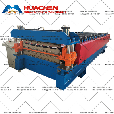 Piring Rolling Double Deck Roll Membentuk Mesin Panel Tembok Metal