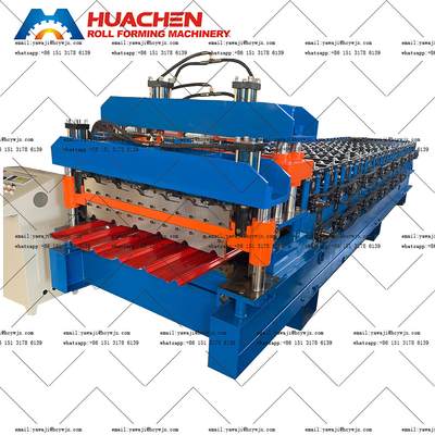 Metal Double Deck Roll Forming Metal Sheet Making Machine Mesin pembuatan lembaran logam