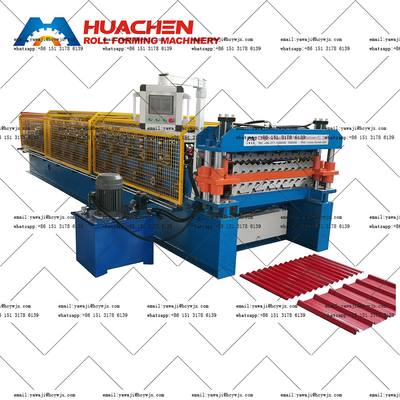 PPGI / GI Steel Profile Double Deck Roll Forming Machine Mesin untuk membentuk rol