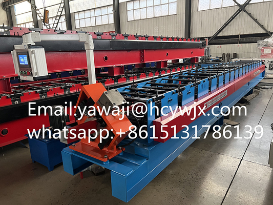 Atap Galvanis Atap Ridge Atap Panel Roll Membentuk Mesin 410mm Lebar