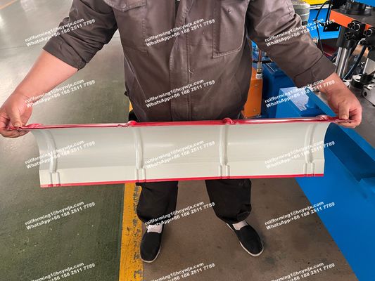 Mesin Otomatis Ridge Cap Roll Forming, Mesin Pembuatan Genteng Atap Pemotongan Hidraulik
