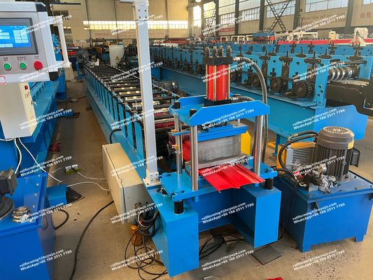 20 Roller Station Control System PLC Control Cold Steel Roll Forming Machine Untuk dinding