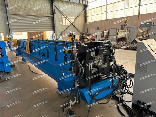 Rainspout Downspout Roll Forming Machine Hydraulic Cutting 100mm Atau Diameter Disesuaikan