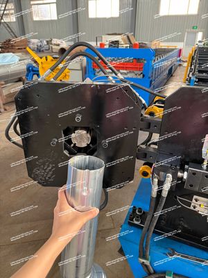 100mm Round Downspout Pipe Roll Forming Machine Jenis pemotongan hidrolik
