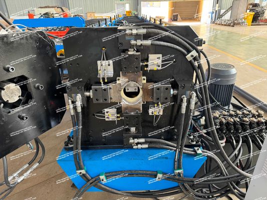 100mm Round Downspout Pipe Roll Forming Machine Jenis pemotongan hidrolik