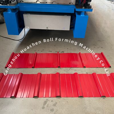 Mesin Roll Forming Lapisan Ganda Lebar 1250MM Kecepatan 15m/menit Bahan PPGI/GI untuk Lembaran Trapezium