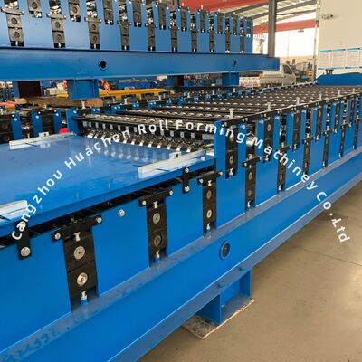 Mesin Roll Forming Lapisan Ganda Profesional 380V dengan Kecepatan 15m/menit untuk Panel Dinding 0,3-0,6mm